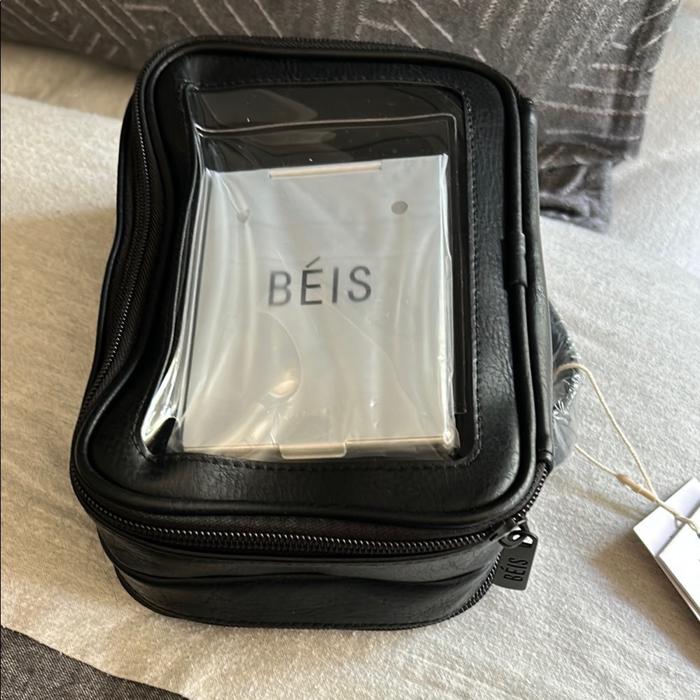 BEIS Black Toiletry Travel Bag